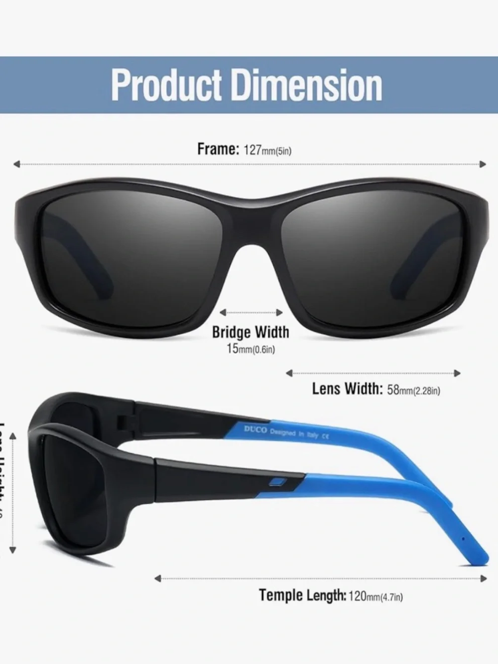 Kids Sports UV400 Protection Polarized Sunglasses Unbreakable Thermoplastic